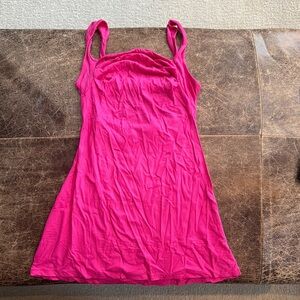 Vibrant Pink Sleeveless Dress